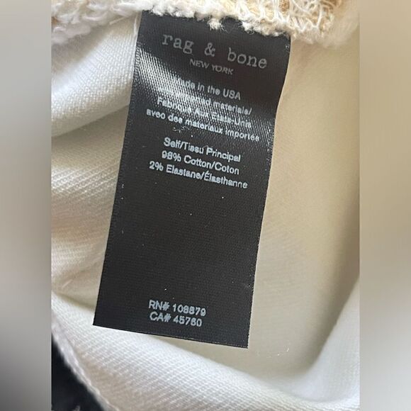 RAG & BONE White Justine Wide Leg Ankle Jean, Size 29. NWT - Picture 9 of 11